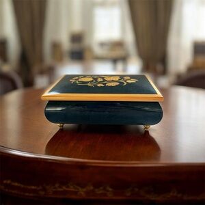 Vintage Swiss Reuge Jewelry Music Box, Memory Song